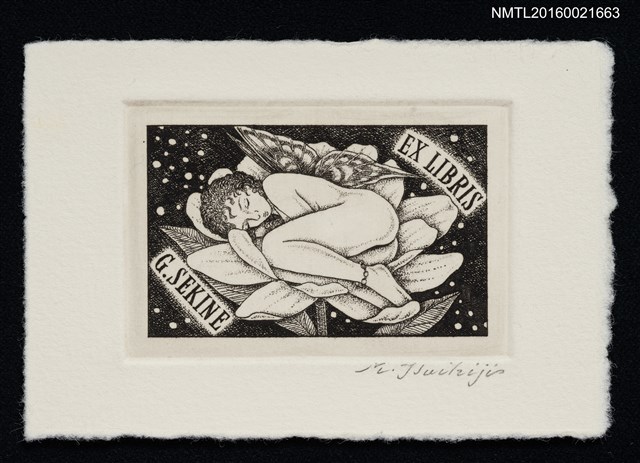 主要名稱：藏書票—花上的精靈圖檔，第1張，共1張