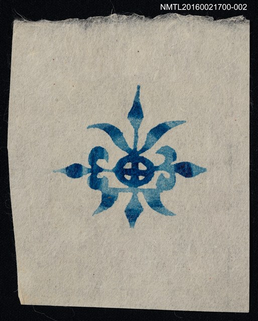 主要名稱：藏書票—型染紋飾【藍】圖檔，第1張，共1張