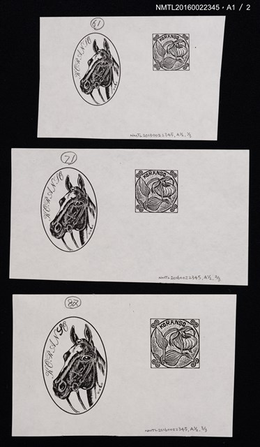 主要名稱：藏書票—馬頭（影本）圖檔，第4張，共5張