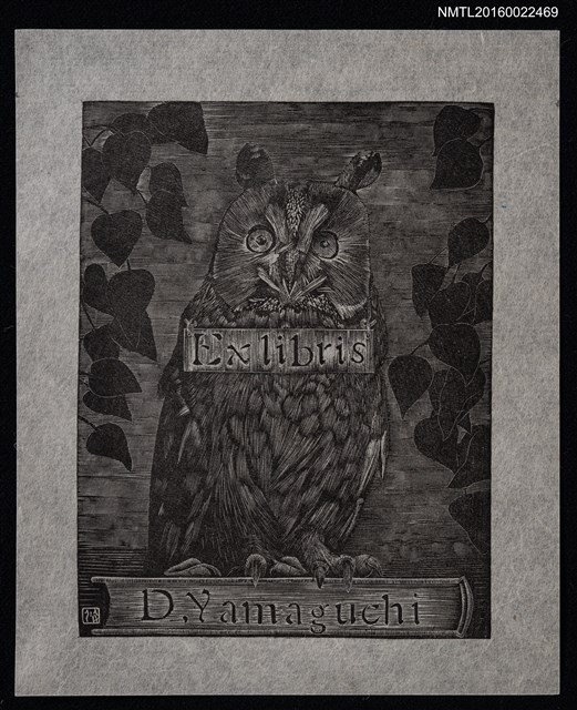 主要名稱：藏書票—貓頭鷹圖檔，第1張，共1張