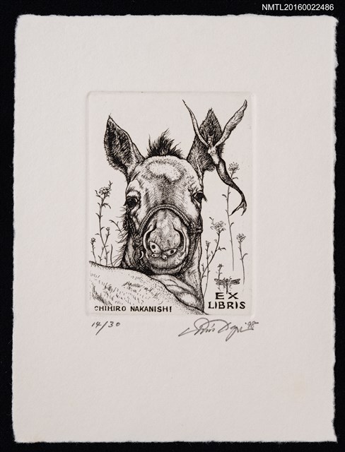 主要名稱：藏書票—驢與女妖圖檔，第1張，共1張