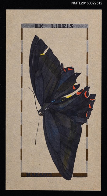 主要名稱：藏書票—鳳蝶圖檔，第1張，共1張