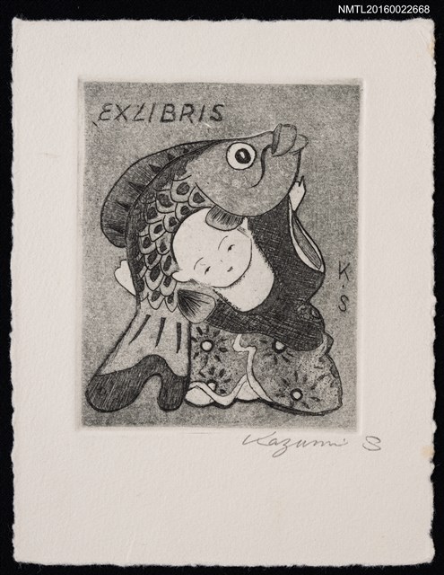 主要名稱：藏書票—嫁入り人形圖檔，第1張，共2張