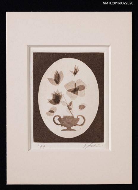 主要名稱：藏書票—花影盆栽圖檔，第1張，共1張