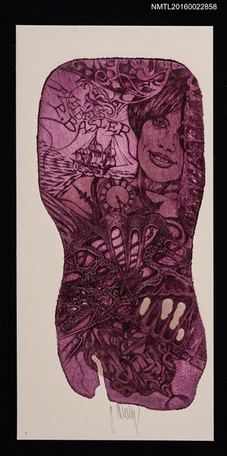 主要名稱：藏書票—女人與船圖檔，第1張，共1張