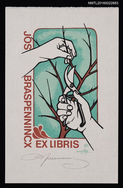 主要名稱：藏書票—修枝圖檔，第1張，共1張