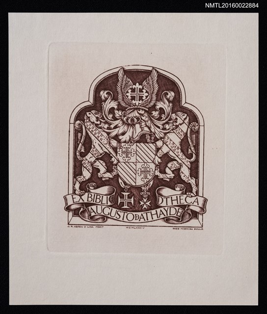 主要名稱：藏書票—歐式雙豹徽章圖檔，第1張，共1張