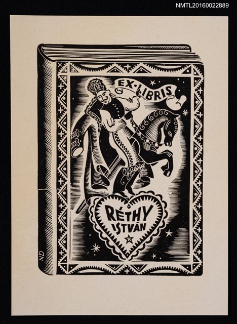 主要名稱：藏書票—騎馬的男人圖檔，第1張，共1張