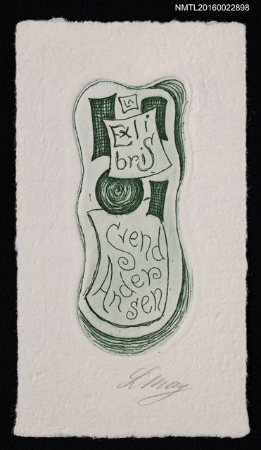 主要名稱：藏書票—扭曲的幾何圖形圖檔，第1張，共1張