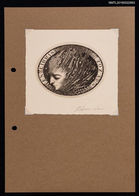 主要名稱：藏書票—海藻人頭圖檔，第1張，共1張