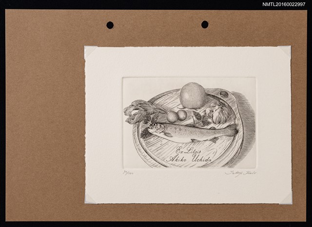 主要名稱：藏書票—砧板上的食材圖檔，第1張，共1張