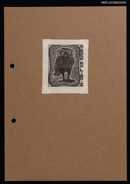 主要名稱：藏書票—大眼貓頭鷹圖檔，第1張，共1張