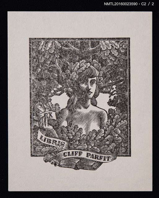 主要名稱：藏書票—樹叢中的女孩圖檔，第3張，共3張