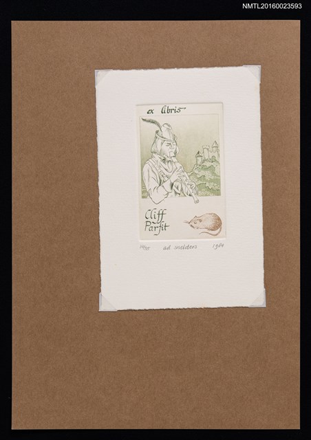 主要名稱：藏書票—吹笛人圖檔，第1張，共1張