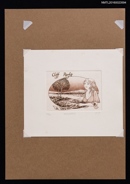 主要名稱：藏書票—河畔的女孩圖檔，第1張，共1張