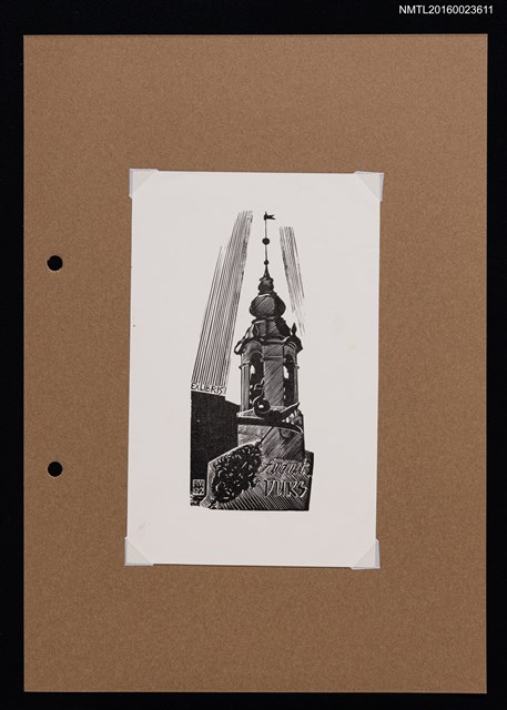 主要名稱：藏書票—歐式塔樓圖檔，第1張，共1張