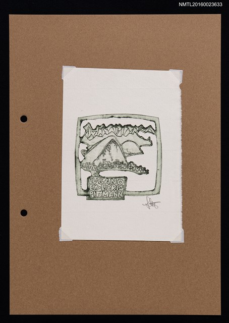 主要名稱：藏書票—山圖檔，第1張，共1張