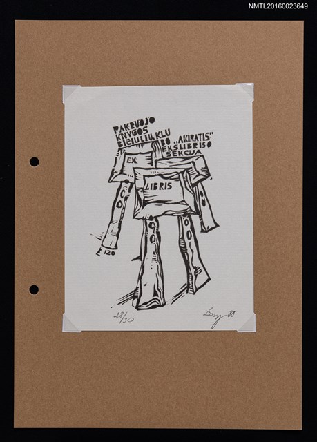 主要名稱：藏書票—Pakruojo knygos bičiulių klubo „Akiratis“ ekslibriso sekcija.圖檔，第1張，共1張