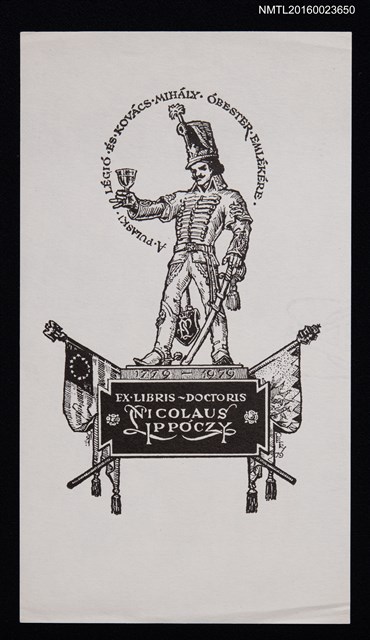 主要名稱：藏書票—A PULASKI LÉGIÓ ÉS KOVÁCS MIHÁLY ÓBESTER EMLÉKÉRE圖檔，第1張，共1張