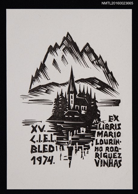 主要名稱：藏書票—山中小屋圖檔，第1張，共1張