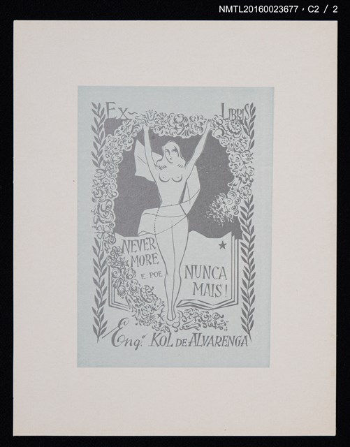 主要名稱：藏書票—NEVER MORE／NUNCA MAIS（從未）圖檔，第3張，共3張