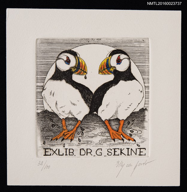 主要名稱：藏書票—熱帶鳥圖檔，第1張，共1張