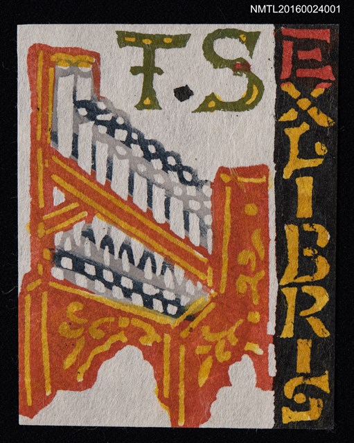 主要名稱：藏書票—パイプオルガン（管風琴）圖檔，第1張，共1張