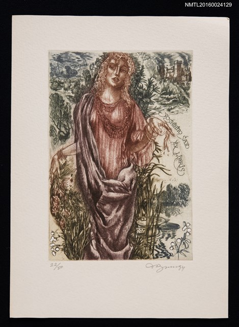 主要名稱：藏書票—オフェリア（ Ophelia）圖檔，第1張，共1張