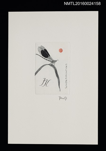 主要名稱：藏書票—紅日．蜻蜓/劃一題名：第24回世界書票會議（1992．札幌）圖檔，第1張，共4張