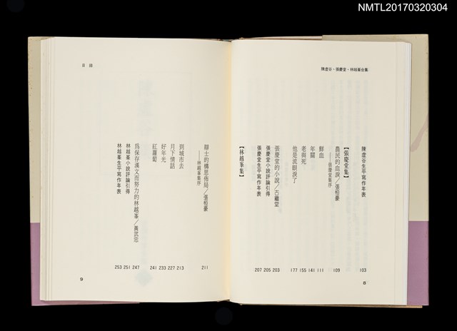 主要名稱：陳虛谷 張慶堂 林越峯合集/全集題名：台灣作家全集 短篇小說卷．日據時代4圖檔，第3張，共5張