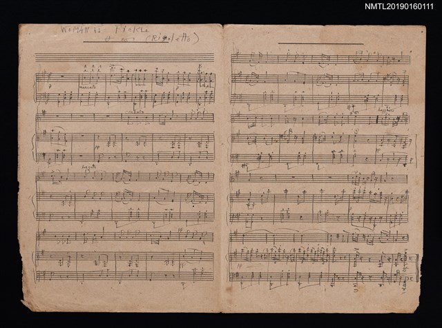 主要名稱：女心 Woman is Fickle（Rigoletto）樂譜圖檔，第1張，共1張