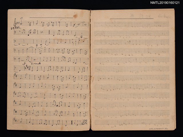 主要名稱：和枝舞等5首樂譜（音樂簿筆記本）圖檔，第2張，共2張