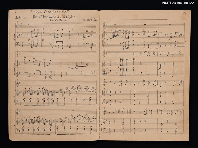 主要名稱：〝Una Voce Poco Fa〞 From〝Barbiere di Siviglia〞Cavatina樂譜（音樂簿筆記本）圖檔，第2張，共2張