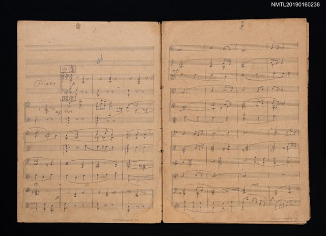 主要名稱：劇歌唱曲「夜半歌聲」 鋼琴樂譜圖檔，第2張，共2張