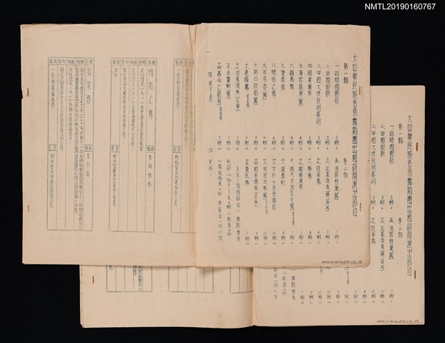 主要名稱：大中華民族音樂舞蹈團出國訪問演出節目（油印本）圖檔，第1張，共3張