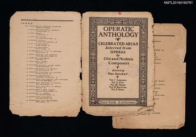 主要名稱：OPERATIC ANTHOLOGY封面及目錄圖檔，第1張，共4張