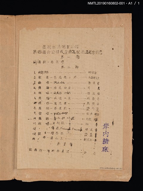 主要名稱：臺灣糖業股份有限公司第一區分公司介紹函圖檔，第3張，共4張