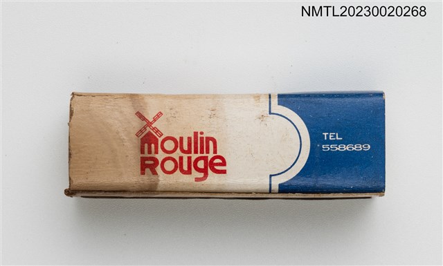 主要名稱：Moulin Rouge 紅磨坊柱狀火柴盒圖檔，第3張，共4張