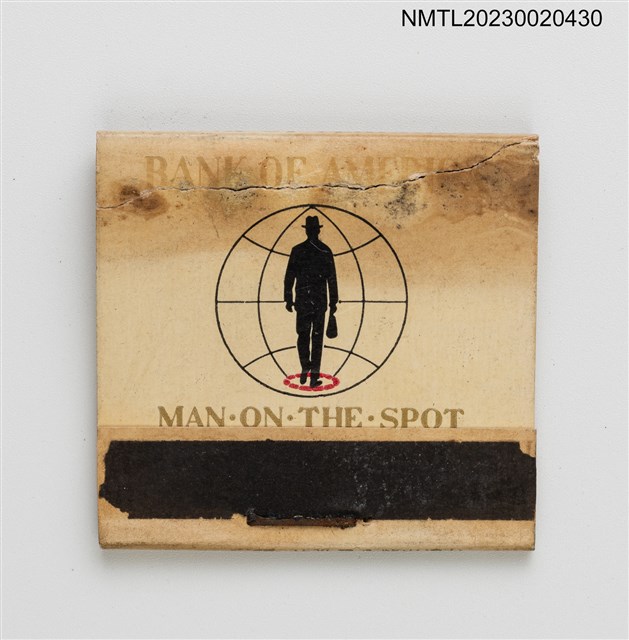 主要名稱：BANK OF AMERICA 美國商業銀行紙夾火柴盒圖檔，第1張，共3張