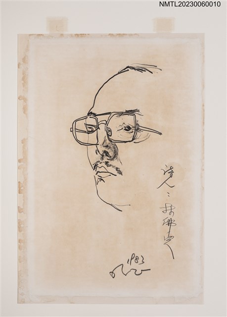 主要名稱：施明正手繪鉛筆素描：林佛兒肖像圖檔，第3張，共3張