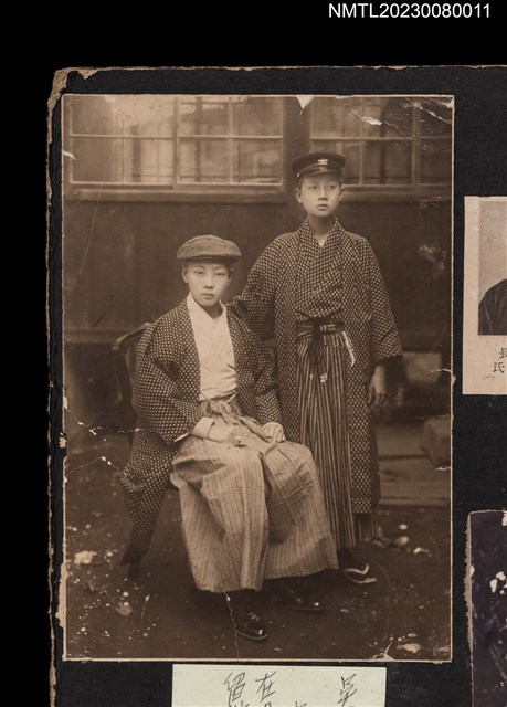 主要名稱：吳鸞旂次子吳東珠、三子吳東漢穿著和服合照/其他-：吳鸞旂家族相簿-011圖檔，第2張，共2張