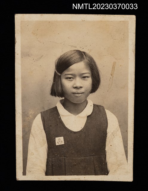 主要名稱：蔡淑子幼年時期半身獨照（1938）圖檔，第1張，共1張