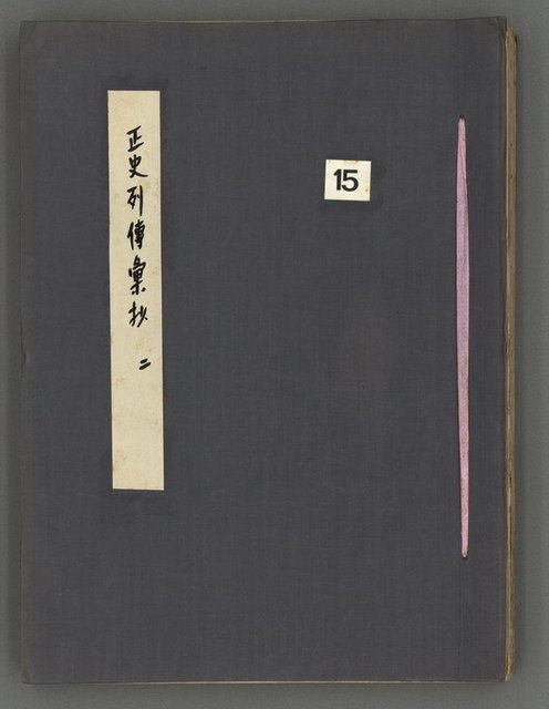 主要名稱：正史列傳彙抄 二圖檔，第2張，共111張