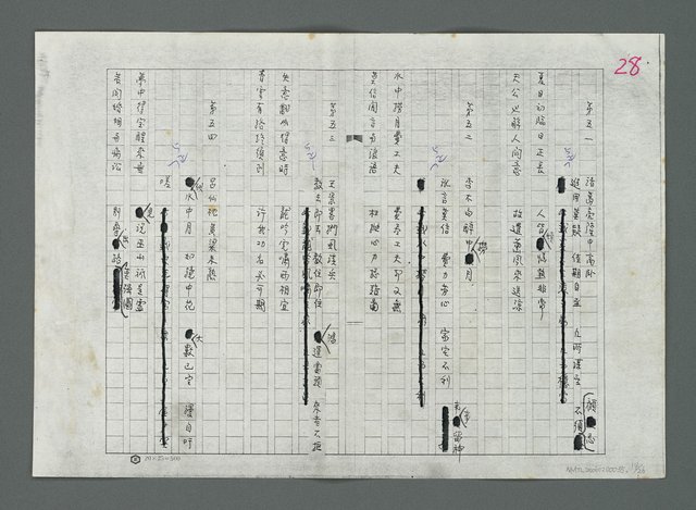 主要名稱：南海觀音籤譜（影本修訂稿）圖檔，第15張，共27張