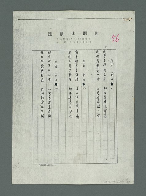 主要名稱：「鍾太夫人手抄…」校訂稿（影本）圖檔，第17張，共25張