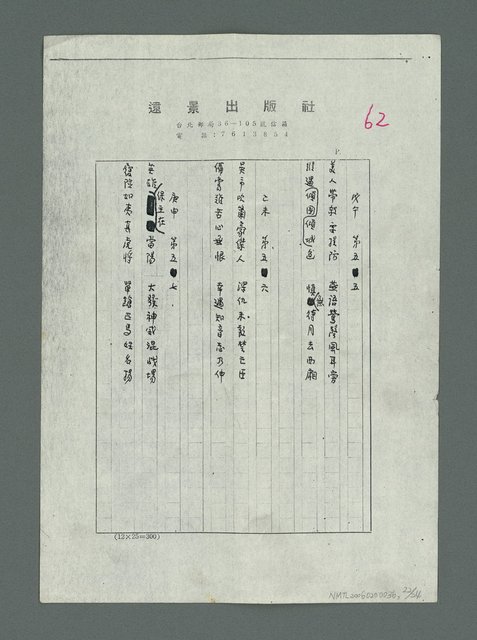 主要名稱：「鍾太夫人手抄…」校訂稿（影本）圖檔，第23張，共25張