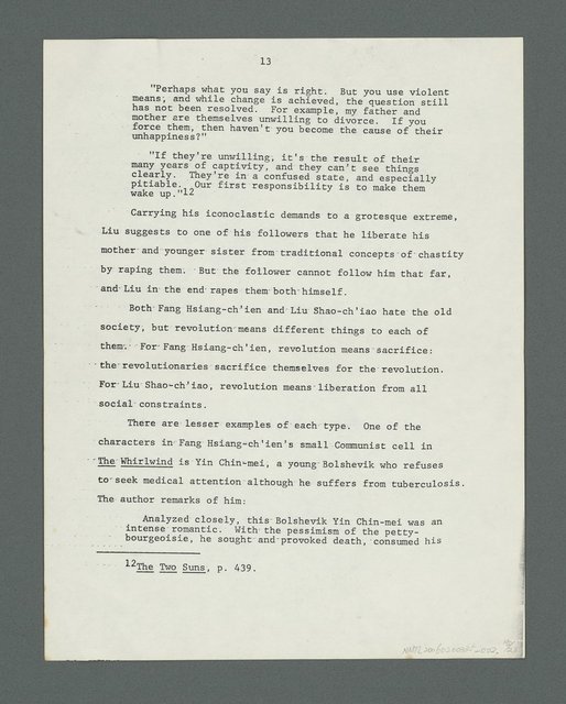 主要名稱：Themes in Chiang Kuei’s Fiction（論姜貴小說的主題）圖檔，第15張，共24張