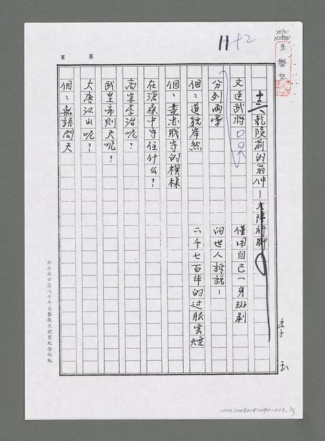 主要名稱：乾陵前的翁仲—大陸行腳（影本）圖檔，第1張，共1張