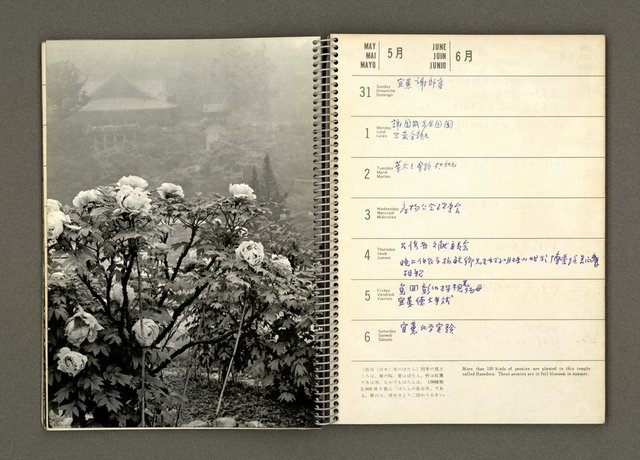 主要名稱：京都．奈良特集1970年年曆筆記本圖檔，第27張，共69張