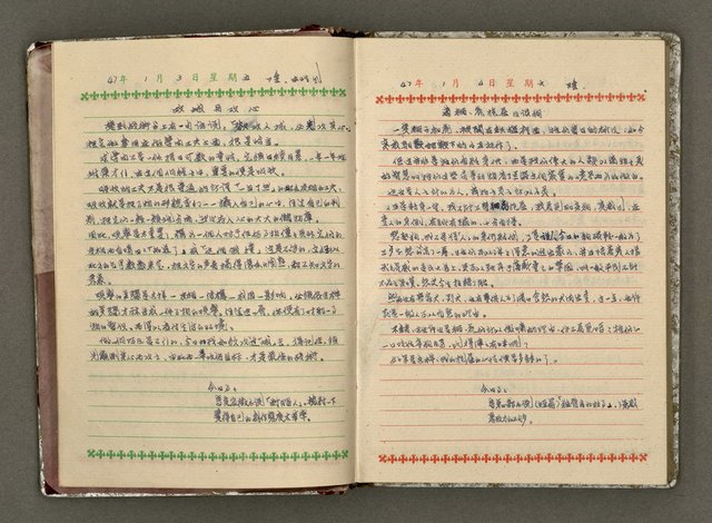 主要名稱：辛鬱記事本 1958年圖檔，第4張，共165張